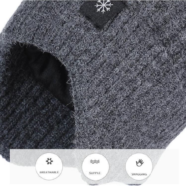 Thick Warm Earmuff Hat Ear Protections Hat Cold Weather Skull Caps Knitted Hat Wool Knitted Hat Winter Warm Hat for Men