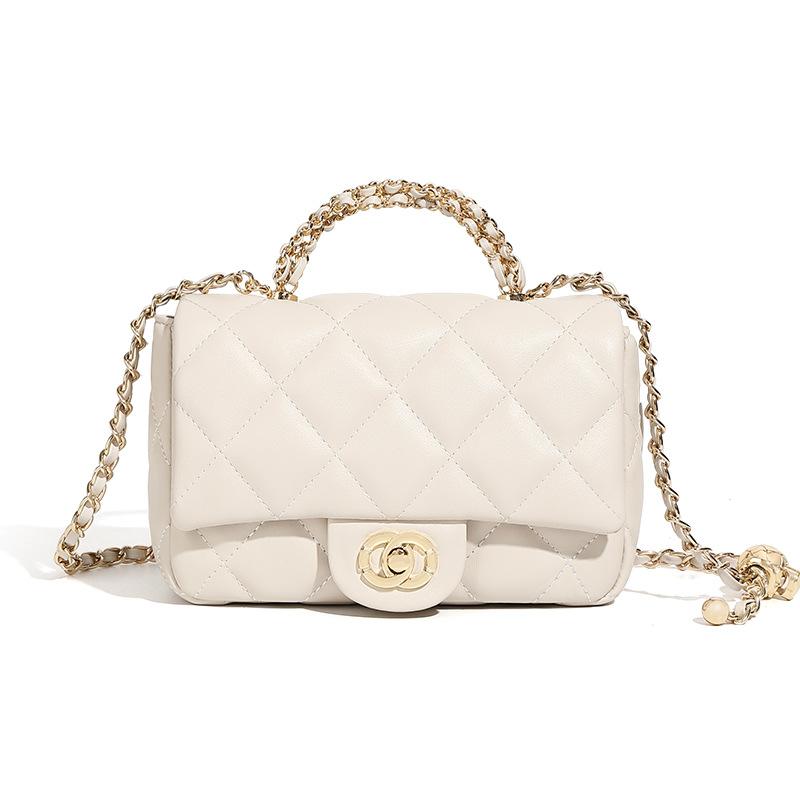 Bag Women's Small Fragrant Wind Metal Chain Rhombus Handbag Versatile One Shoulder Crossbody Medieval Women's Bag