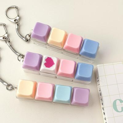 Keyboard Keyring Keycap Keyring Mechanical Blue Switch Click Keychain