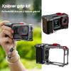 For Insta360 Ace/Ace Pro1/2 Metal Street Photo Vlog Grip Mount Metal Quick Release Rabbit Cage Ergonomic Design Comfortable Grip