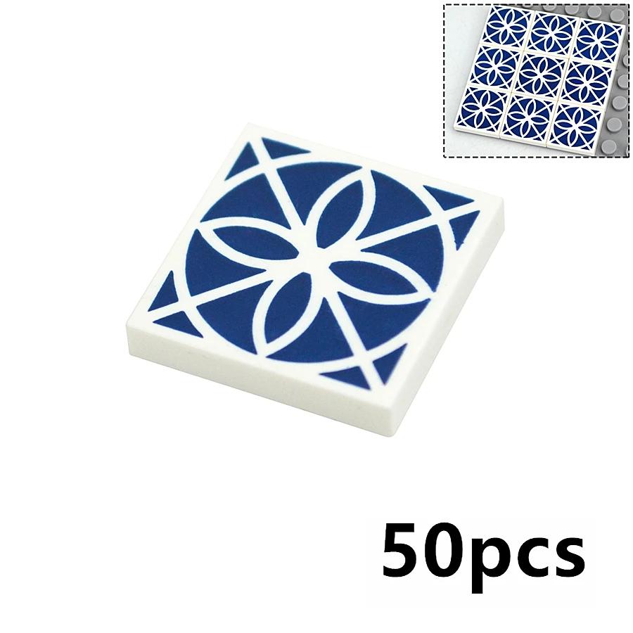 MOC Tile Smooth Printed 1x1 1x4 1x6 2x2 Assemble Particles 2431 3068 Flat Wood Grain Pattern Traffic Warning Bricks Accessories