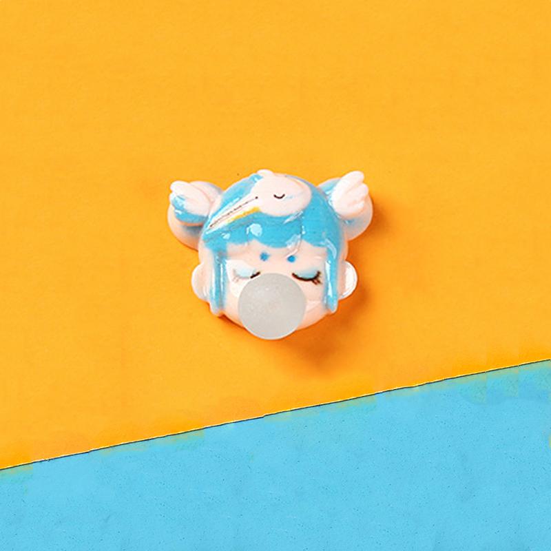 Decorative Materials Cartoon Girl Bubble Dragon 5pcs DIY Water Cup Pastes Brooch Jewelry Making Mobile Phone Case Patch Cream Glue Fashion