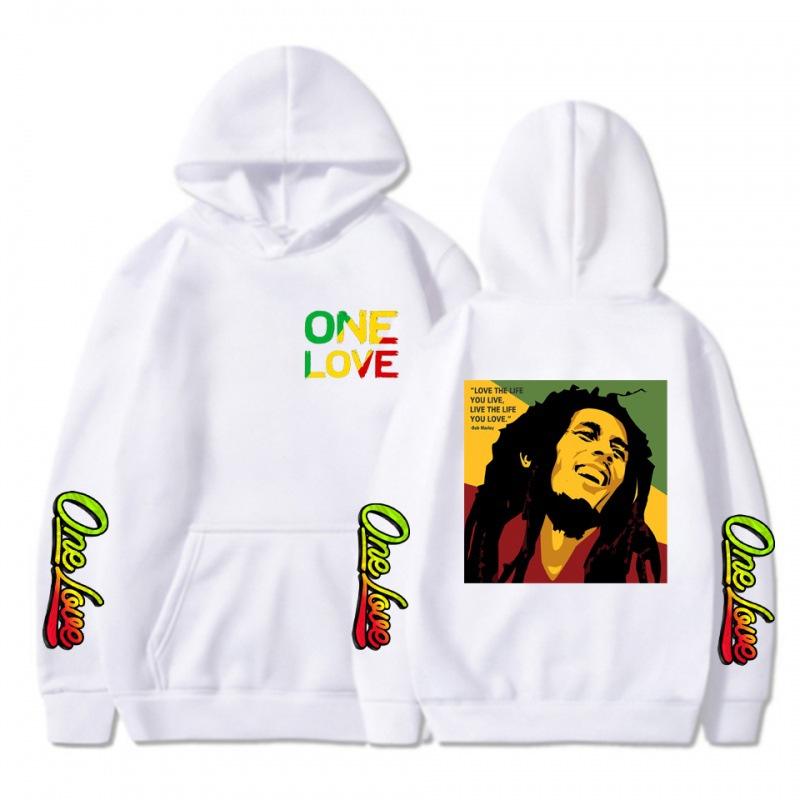Raper Bob Marley Nadruk męska/damska bluza z kapturem