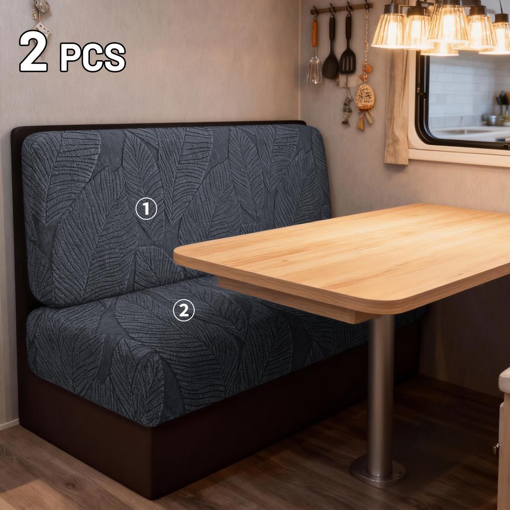 2 Stück/Set Wohnmobil Dinette Sitzbezug Jacquard Camper Ganzjahres-Schutzbezug Wohnmobil Auto Sitzbankbezug Sitzhülle für Bar Café Dekoration