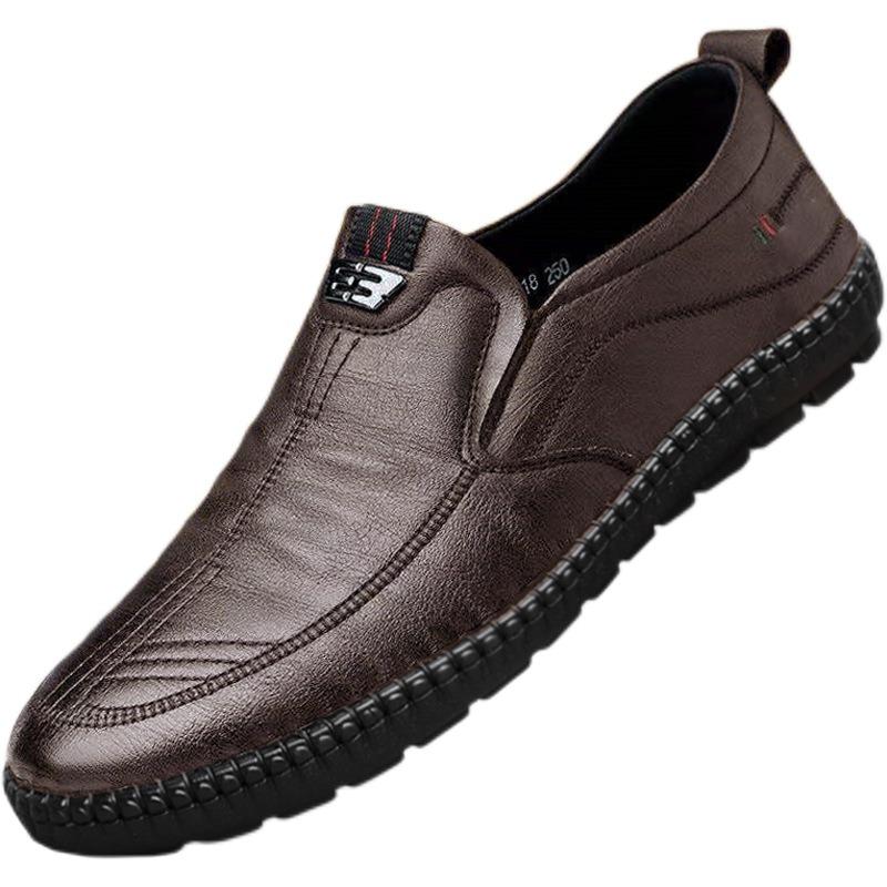 Leather Shoes Men's Shoes Casual Foot Cover Soft Sole Non-slip Business Casual Shoes