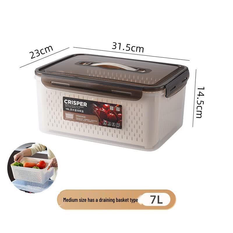 Pin Tian 7L Refrigerator Food Storage Box with Drain Basket