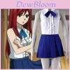 Enchanting Anime Fairy Tail Erza Scarlet Daily Uniform Skirt Cosplay Costume Outfit