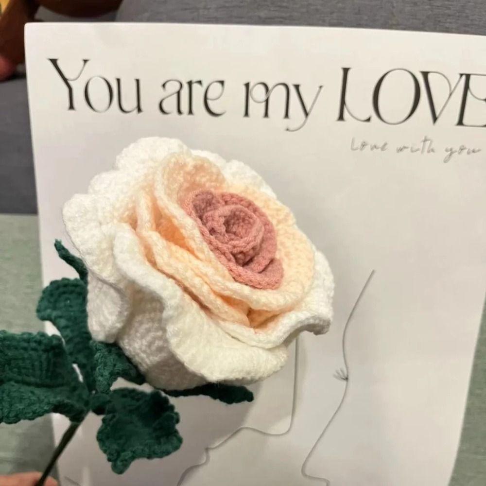 

Поддельные цветы Выпускной букет цветов Вязаный цветок Готовый букет Девушка Подарок на день рождения