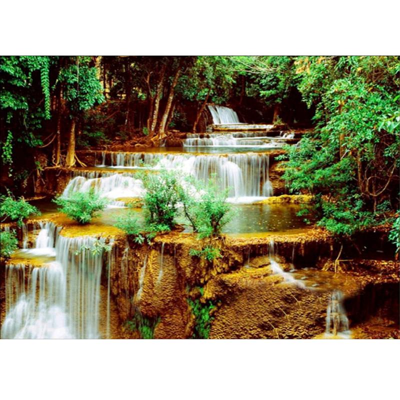DIY 5D Diamant Malerei Wasserfall Landschaft Diamant Stickerei Blume Kreuzstich volle Runde Bohrer manuelle Kunst Geschenk Home Decor