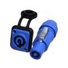 Weipu WAC3FCA Aviation Plug: Waterproof Blue Connector with Clockwise Display Screen