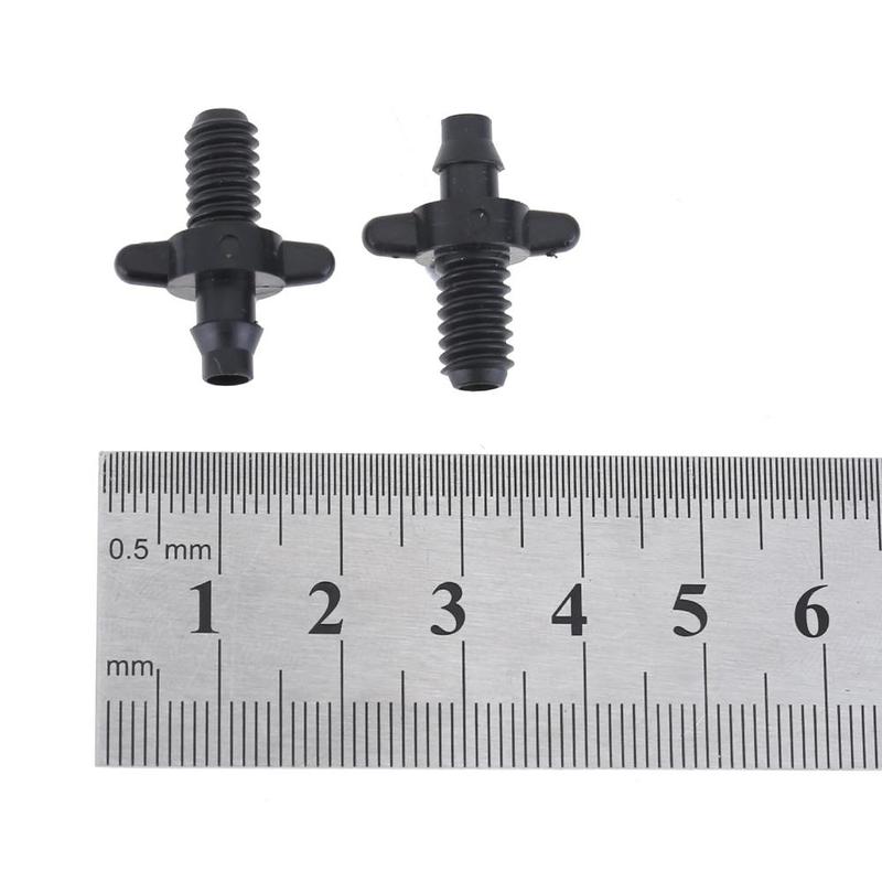 50/100Pcs 6mm Single Barbed Connector for 4/7mm PVC Hose Home Garden Drip Irrigation Fittings Watering Hose Connector New