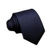 [YULINJIA] Men's 100% Silk Tie, Plain, 8cm Blade Width, Regular Tie, BusinessFormal, Navy