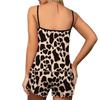 New Women's Leopard Print Printed Suspender Top and Elastic Waist Shorts Women's Sexy Casual Home Summer Pajama Set