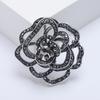 Women Brooch Hollow Flower Shape Rhinestone Anti-slip Bag Coat Collar Hat Scarf Decoration Clothes Pin Party Prom Garment Jewelry