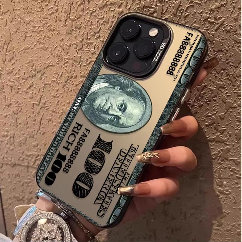 USD Dollar Popular Design PC Case for iPhone 15 16E 16 11 14 13 12 Pro Max XS X XR Plus 8 7 SE Shockproof Matte Hard Cover