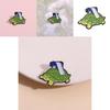 Creative Animal-themed Green Turtle Brooch With Gun Design Unique Alloy Pin For Fashion Accessories