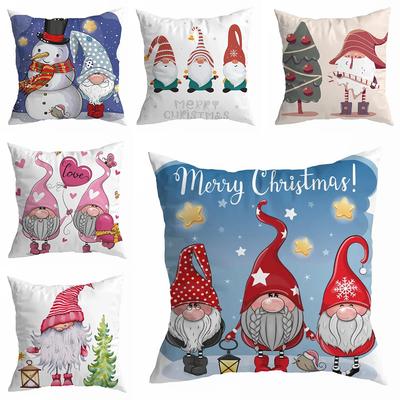 Christmas Cartoon Cute Pillow Case Cute Cushion Cover Car Office Sofa Home Decoration