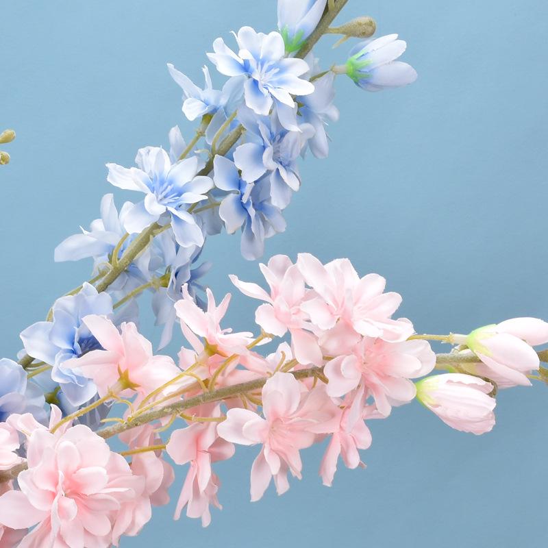 Yannew 3 Stück 85cm Delphinium Künstliche Blumen Langer Stiel Seide Hyazinthe Hochzeitsblumengestecke Dekoration Heimzimmerdekor