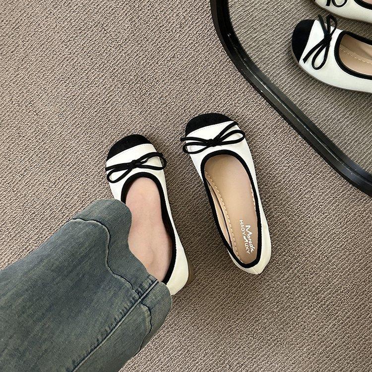 

French thick heel gentle fairy single shoes women s shoes 2025 new summer evening wind ladyshoes temperament Doudou shoes 40