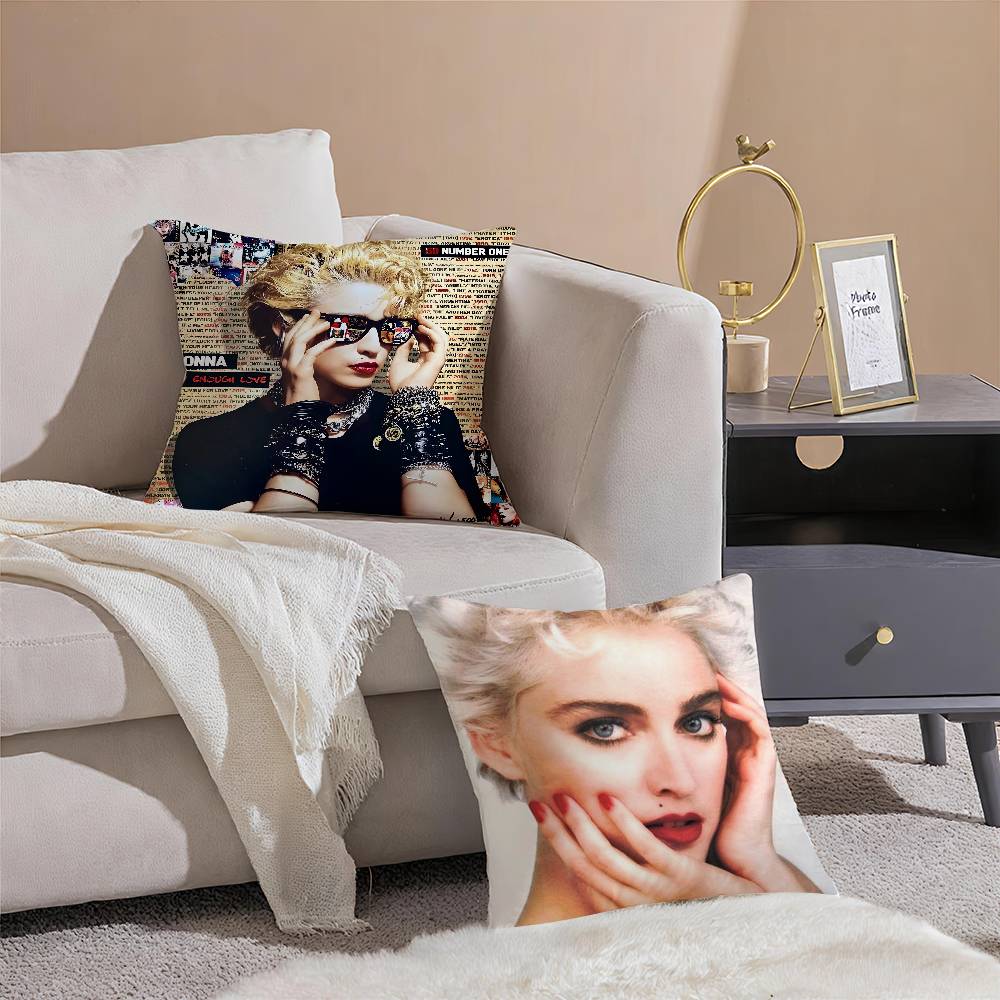 Piosenkarka M-Madonna-MT Muzyka Jak Dziewica Poszewka Komfortowa Sofa Łóżko Jedwabista elegancka Niewidoczny zamek Dekoracyjna poszewka na poduszkę