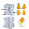 Charm Lovely Penguins Sturdy Silicone Ice Tray 4 Molds with Lid Craft Supplies for Refreshing Beverage Experience