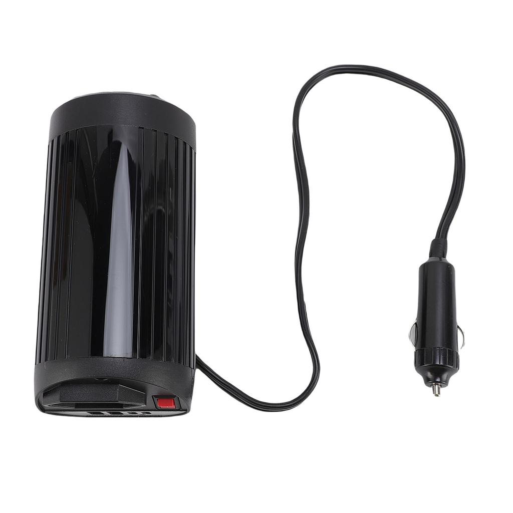 200W Car Inverter DC 12V to AC 220V Cigar Lighter Input Dual USB and Type C Fast Charging Car Plug Adapter Outlet for