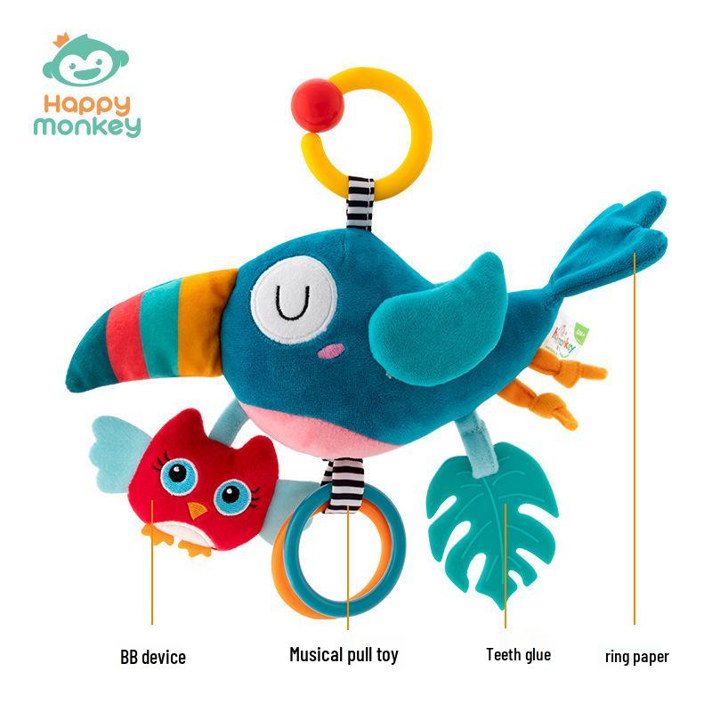 Счастливая Обезьянка Детский Музыкальный Подвеска-Погремушка на Коляску и Автокресло