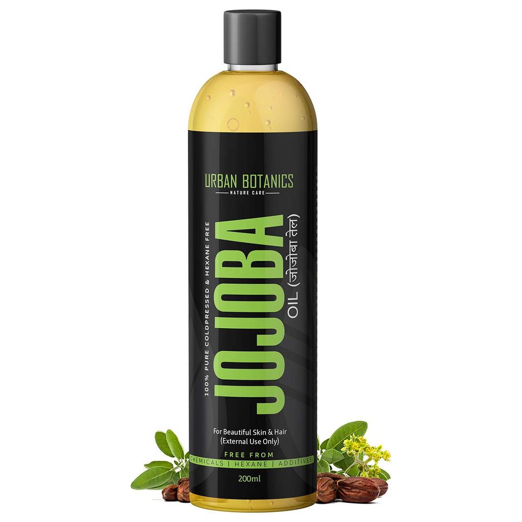 Urbanbotanics® Cold Pressed Jojoba Oil For Hair Growth, Skin & Face | Pure Jojoba Oil For Face & Body Massage | Virgin & Unrefined For Men & Women