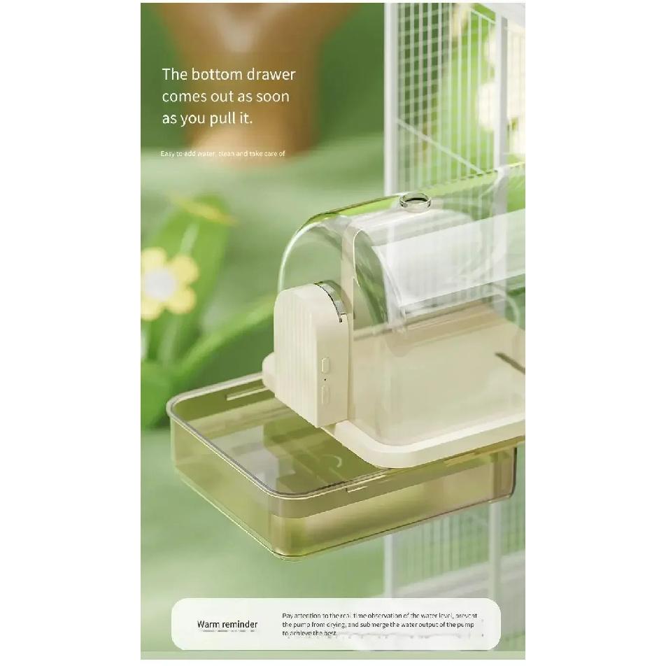 Cage Hanging Parrot Bathtub Automatic Shower Bath Box Practical Accessory for Cockatiel Parakeets Canary Budgie Small Birds