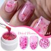 1/6Pcs 8ML Dried Flowers Gel Nail Polish Soak Off UV/LED Natural Floral Petal Nail Glue Varnish Long Lasting Women Clear DIY Nail Art Painting Gel