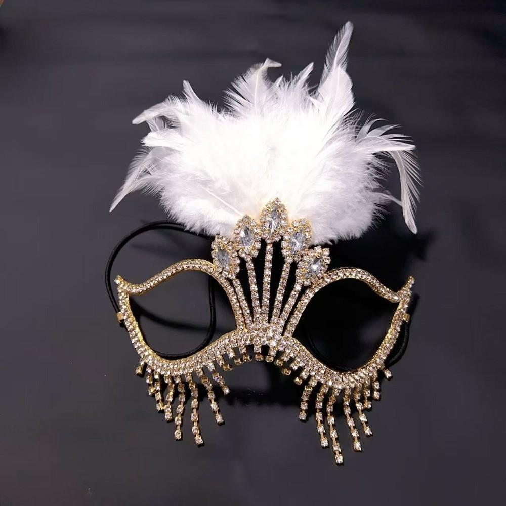 Creative Rhinestone Mask High-End Sparkle Masquerade Mask Half-Face Mask Carnival Parties
