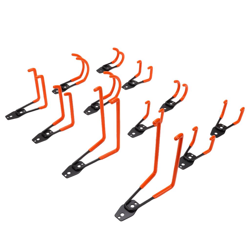 12pcs Wall Hooks Electric Hose Storage Tool Wall Mounted Strong Load Bearing Perforated Hook for Garage Courtyard