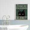 Mental Funny Black Cat Vintage Poster Funny Bathroom Canvas Painting Women Bath Prints Wall Art Pictures for Restroom Home Decor