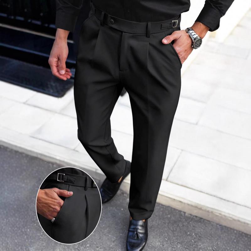 Fashionable Design Business Casual Pants for Men, Spring/summer High-end Straight-leg Commuter Trousers