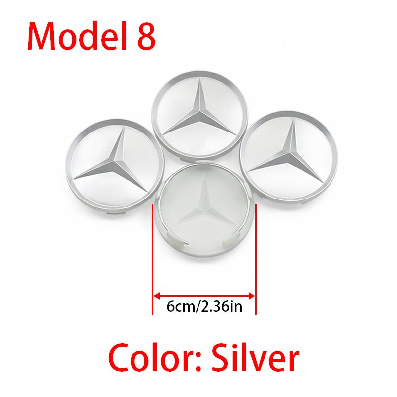 4Pcs 60mm 75mm Car Wheel Center Logo Badge Hub Cap For Mercedes Benz W211 W205 W213 W203 C218 A207 CLA CLS E Class Accessories