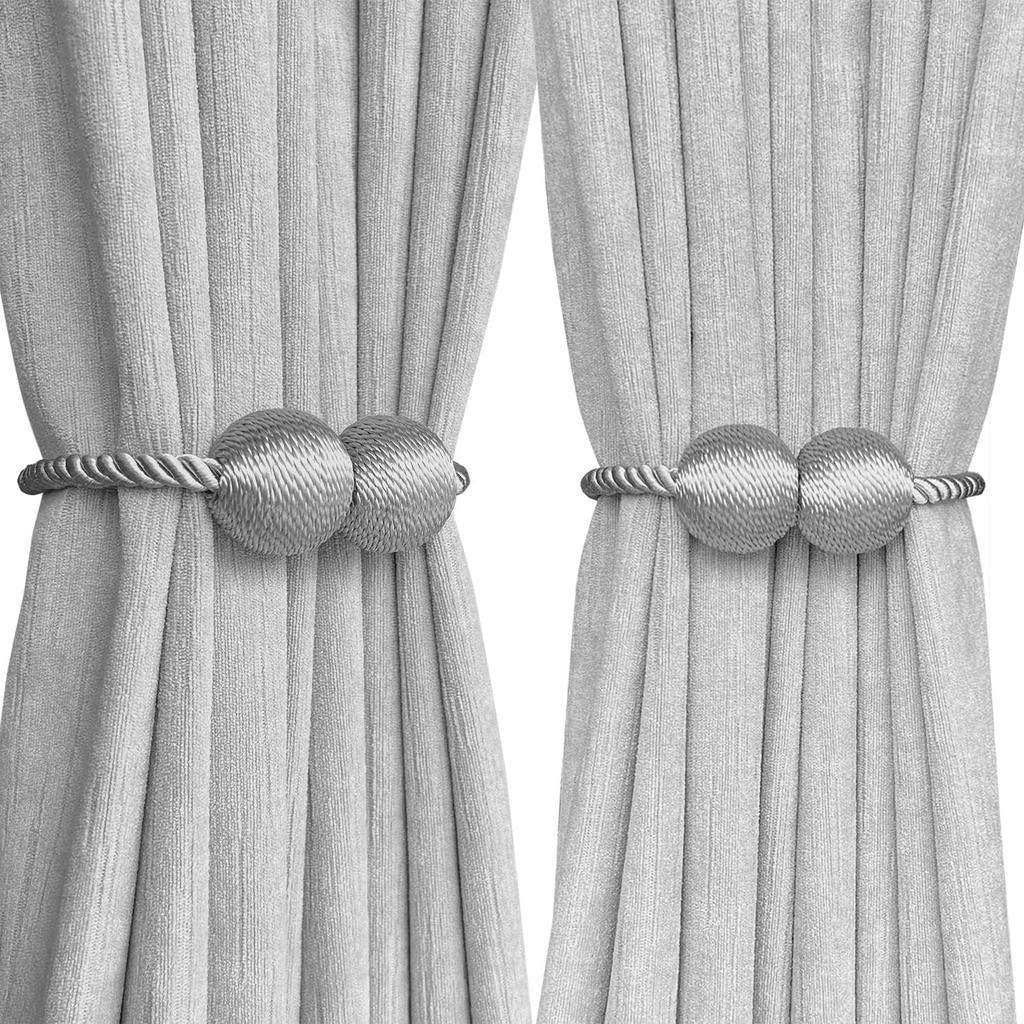 4pcs Sturdy Magnetic Curtain Holders - Robust Design, Elegant And Minimalist Curtain Clips with Powerful Magnetic Fastening