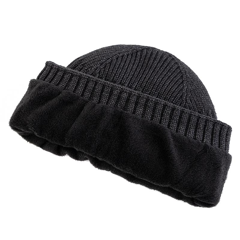 New Style Unisex Winter Hat Plush Fur Lining Warm Cap Stylish Soft Beanie Hat For Men Women Outdoor Ski Sports Knitted Hat