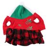 Weihnachts Hunde Katzen Kleid Warm und Leicht Kariertes Netz Herbst und Winter Haustierkleidung