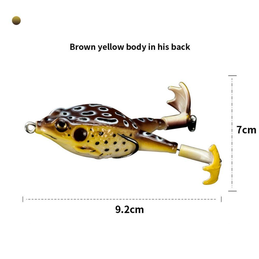 Soft Treble Hook Soft Fishing Lures Spinner Sinking Artificial Bass Bait Rubber Frog Lure  Fishing