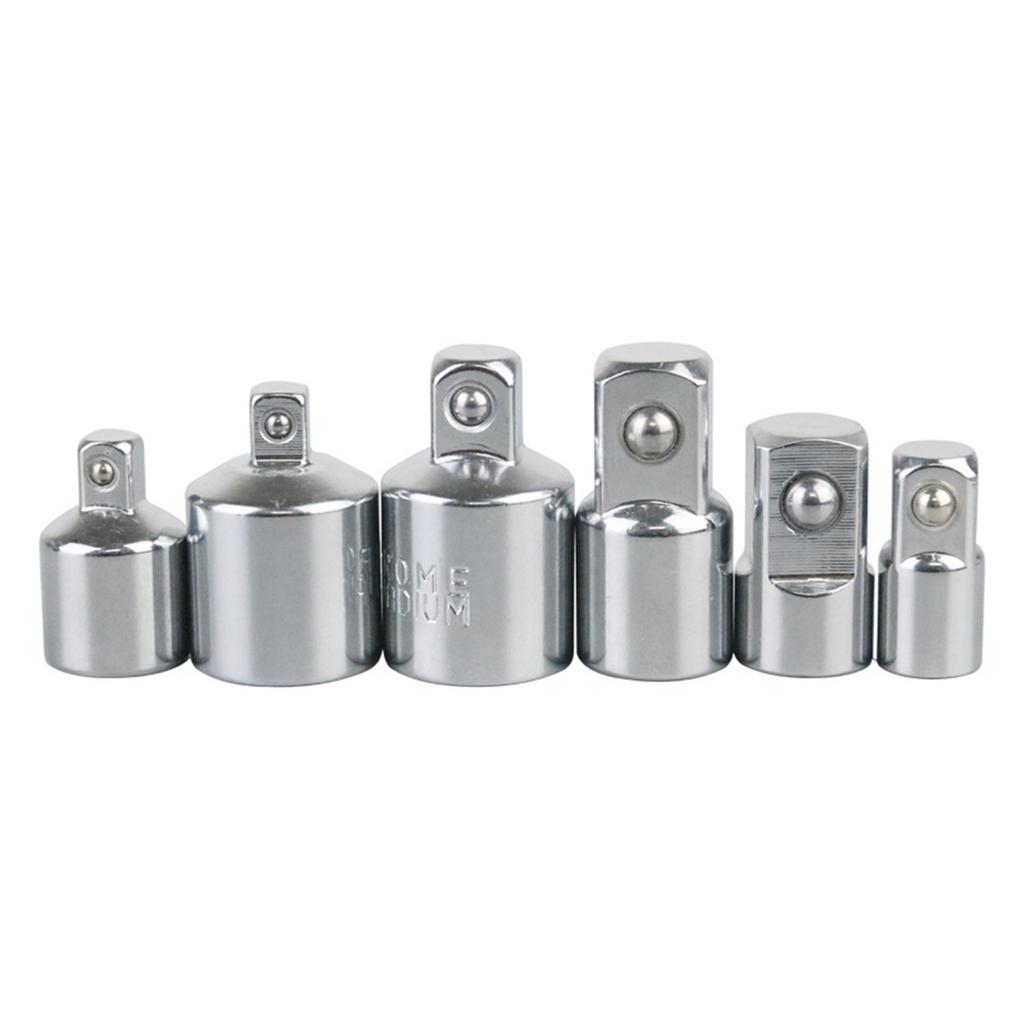 6Pcs Socket Adapter Set 1/4inch To 3/8inch 3/8inch To 1/4inch 3/8inch To 1/2inch 1/2inch To 3/8inch 1/2inch To 1/4inch