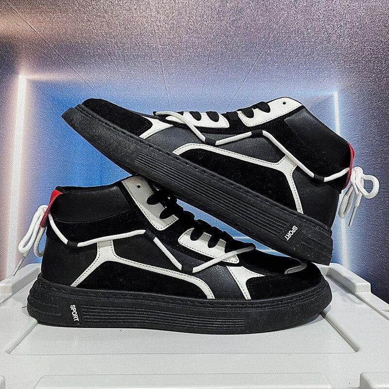 Sneaker da Uomo Mid-Top Sneaker Flyweaving Scarpe da Corsa Comode Scarpe Casual da Passeggio da Esterno da Uomo di Alta Qualità