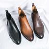 Autumn and Winter New Chelsea Boots Large Size British Leather Shoes Polished Retro Foot Boots