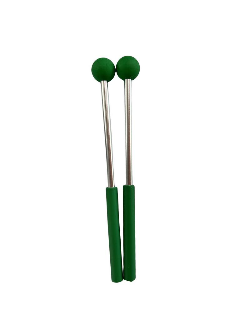 Ethereal Drumsticks: Metal Handle Marimba Mallets - Red Brick Tone for Orff Percussion