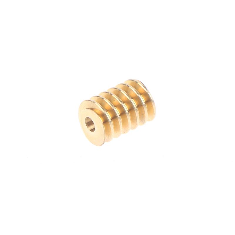 2Pcs 0.5 Modulus 1.98Mm/2.28Mm/ 2.98Mm Aperture Hole Diameter Single-Head Copper Worm Gear Matching 2Mm/2.3Mm/3Mm Shaft