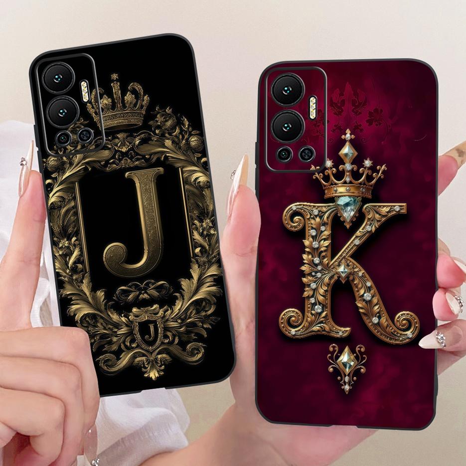 For Infinix Hot 12 Case Hot 12i Cute Crown Letters Cover Soft Silicone Phone Case For Infinix Hot 12 Play Hot12 Pro Fundas Coque