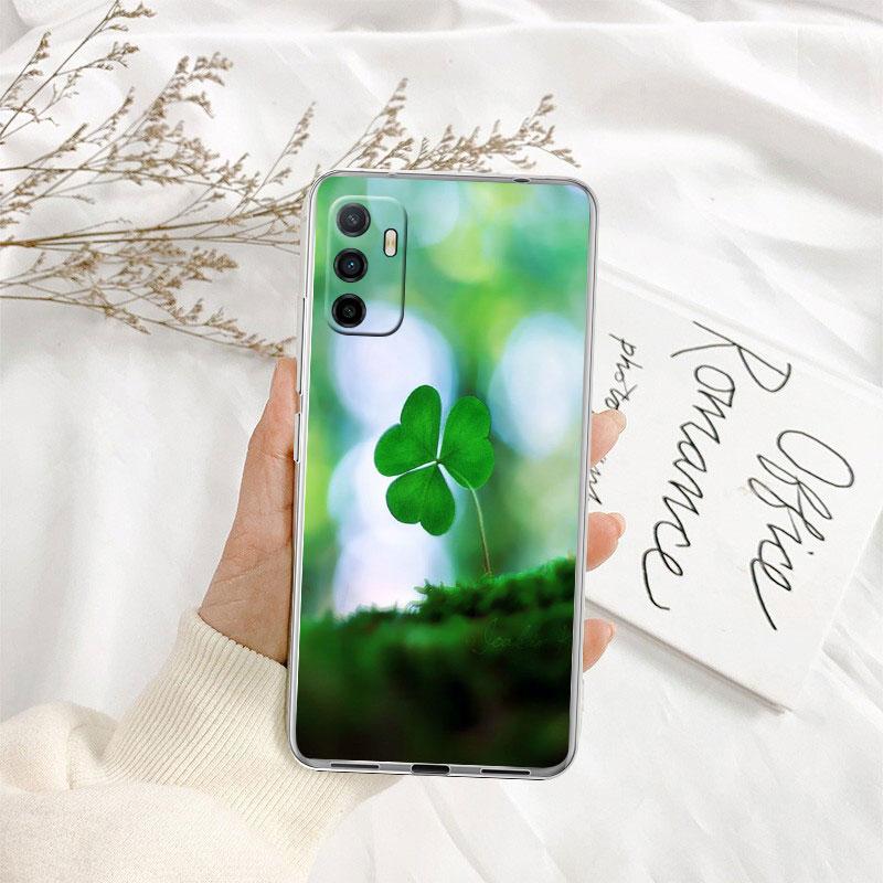

IK39 green Lucky Clover Case for Motorola E13 E15 E20 E22 E22I E22S E30 E32 E40 E7 E7I G Plus Power Play Stylus G22 G14 Motorola Moto E7 Plus