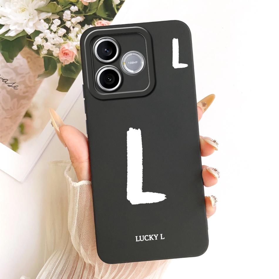 For Honor 600 Lite 5G Honor600 Lucky Initial Letter Phone Case For Honor 600 600Lite Soft Silicone Shockproof Cases Bumpers