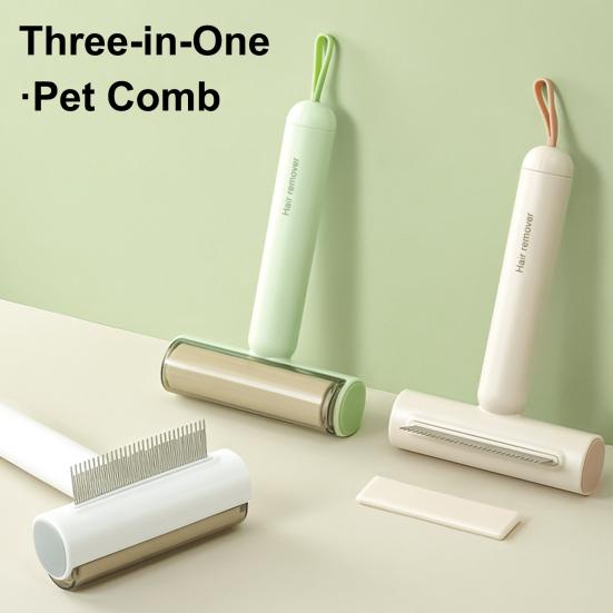 3-In-1 Multi-functional Pet Grooming Brush Dog Cat Hair Remover Roller Hair Detangling Comb Deshedding Dematting Tools Pet Supplies