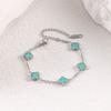 Bracciale Mini Quadrifoglio Madreperla 9mm Lussuoso e di Alta Gamma per Donna Resistente al Colore