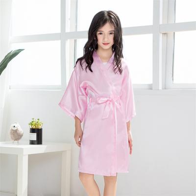 Bademantel Bequemes und elegantes Temperament Klassische Modelle Einfarbig Kinderparty Sommer Einfarbig Dünn Imitation Seide Satin Dünne Strickjacke Robe